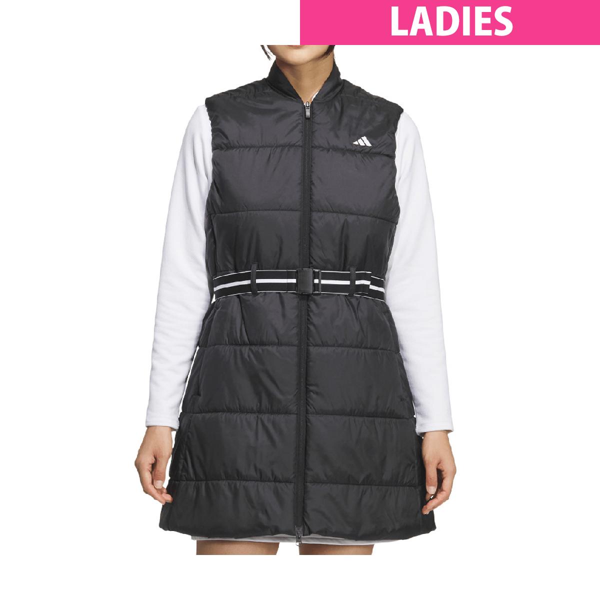 adidas フード付きベストスカートセットアップ M L ゴルフウエア秋冬