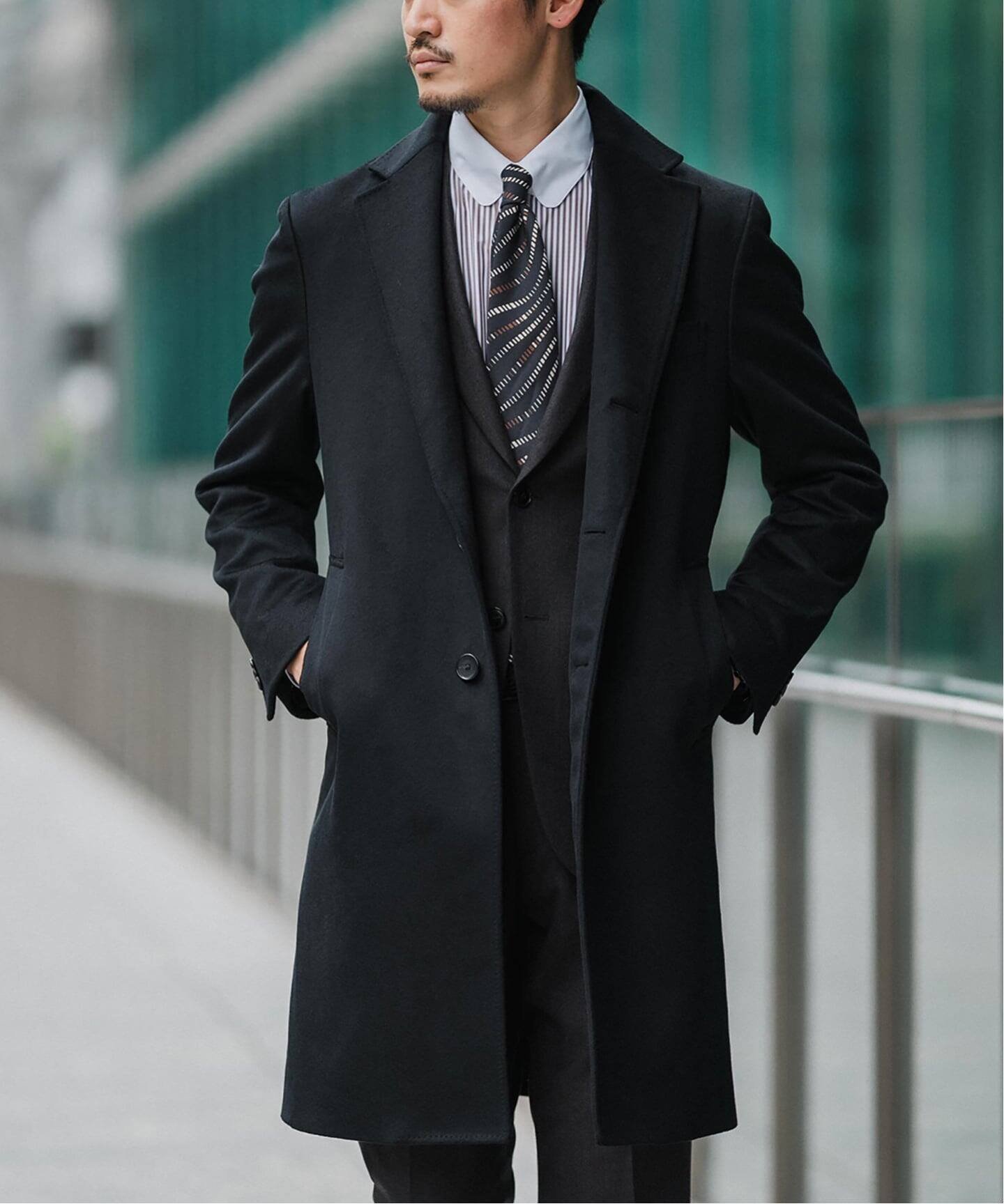 jn】エディフィスチェスター・カシミア調チェスターコート 2点纏め売り