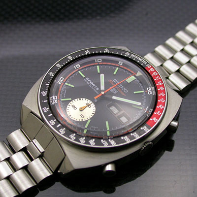 セイコー 5スポーツ スピードタイマー デイデイト 赤黒ベゼル 分解掃除