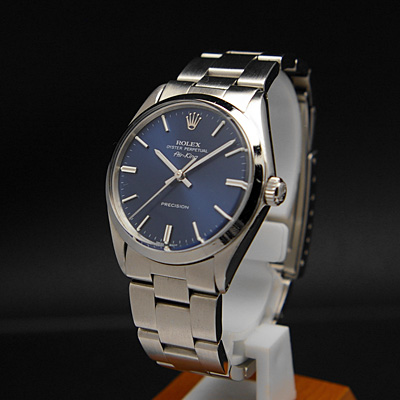 ロレックス オイスター パーペチュアル エアキング Ref.1500 青文字盤