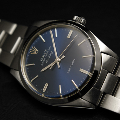 ロレックス オイスター パーペチュアル エアキング Ref.1500 青文字盤