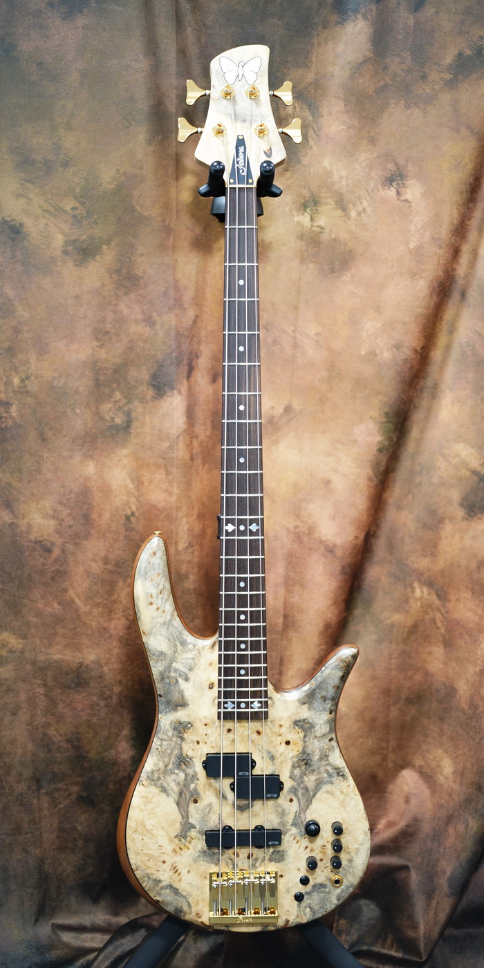 Fodera Victor Wooten Classic Monarch 4 Deluxe Custom Buckeye Burl