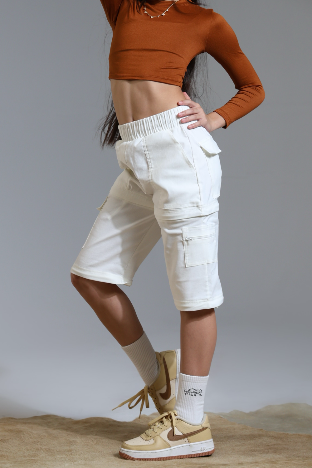 Convertible Recruit Cargo Pants - Ivory | Tiger Friday – TigerFriday