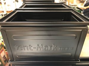 テンマクデザイン(tent-Mark)のコンテナ、スチールボックスが渋い