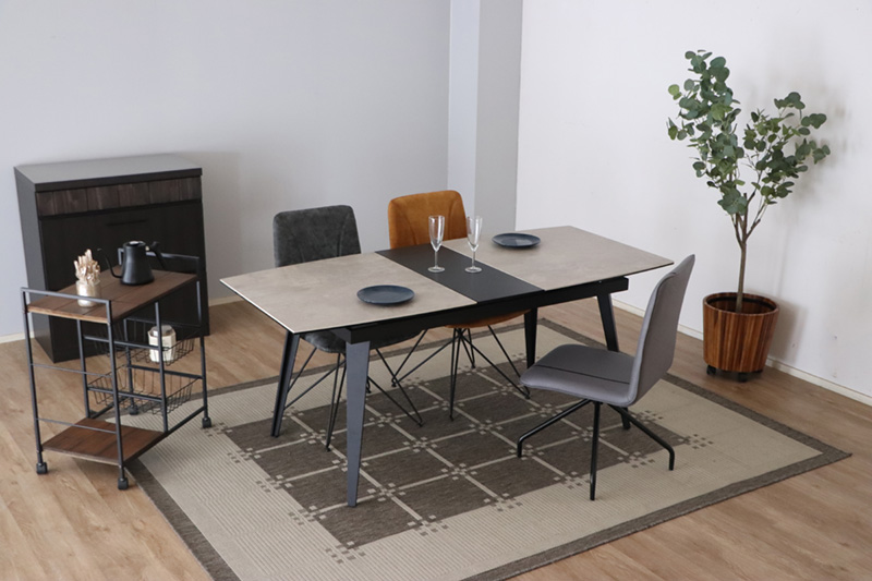 セラ UP CELA 140-170 Ext-Dinning Table (CR) | UP TOWN FURNITURE