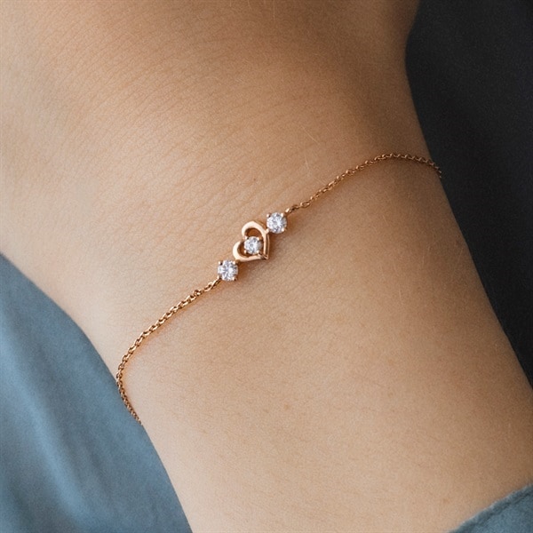 美品☆Canal 4℃ K10 PGブレスレット ルビー ジルコニア