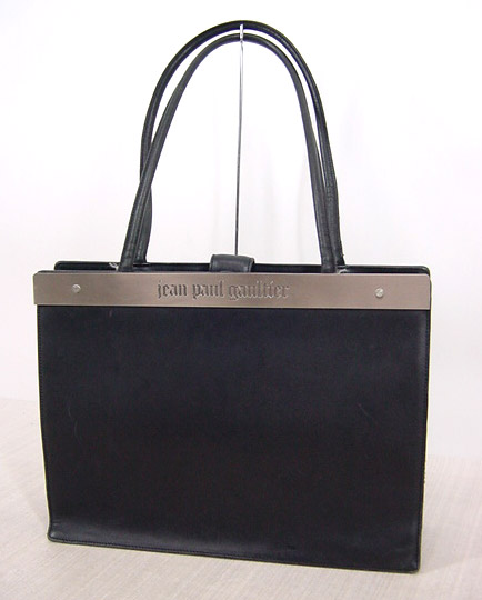Jean Paul GAULTIER メタルプレートレザートートバッグ ジャンポール