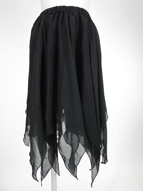 BPN 裾ギザギザシフォンスカート ブラックピースナウ BLACK PEACE NOW