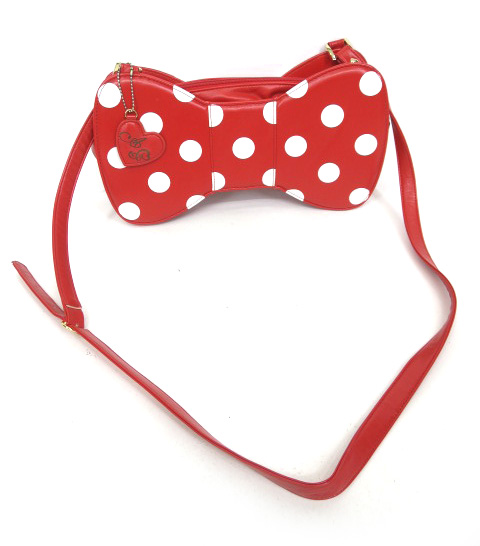 Angelic Pretty Dot Cuteリボン型ショルダーバッグ アンジェリック