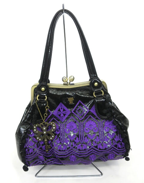 ANNA SUI / 刺繍入りエナメルがま口バッグ | 高価買取ならTokyo Alice