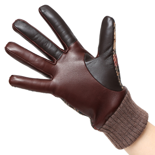 東京ヒマワリ / KURODA(クロダ) ハリスツイード リブ付き 羊革