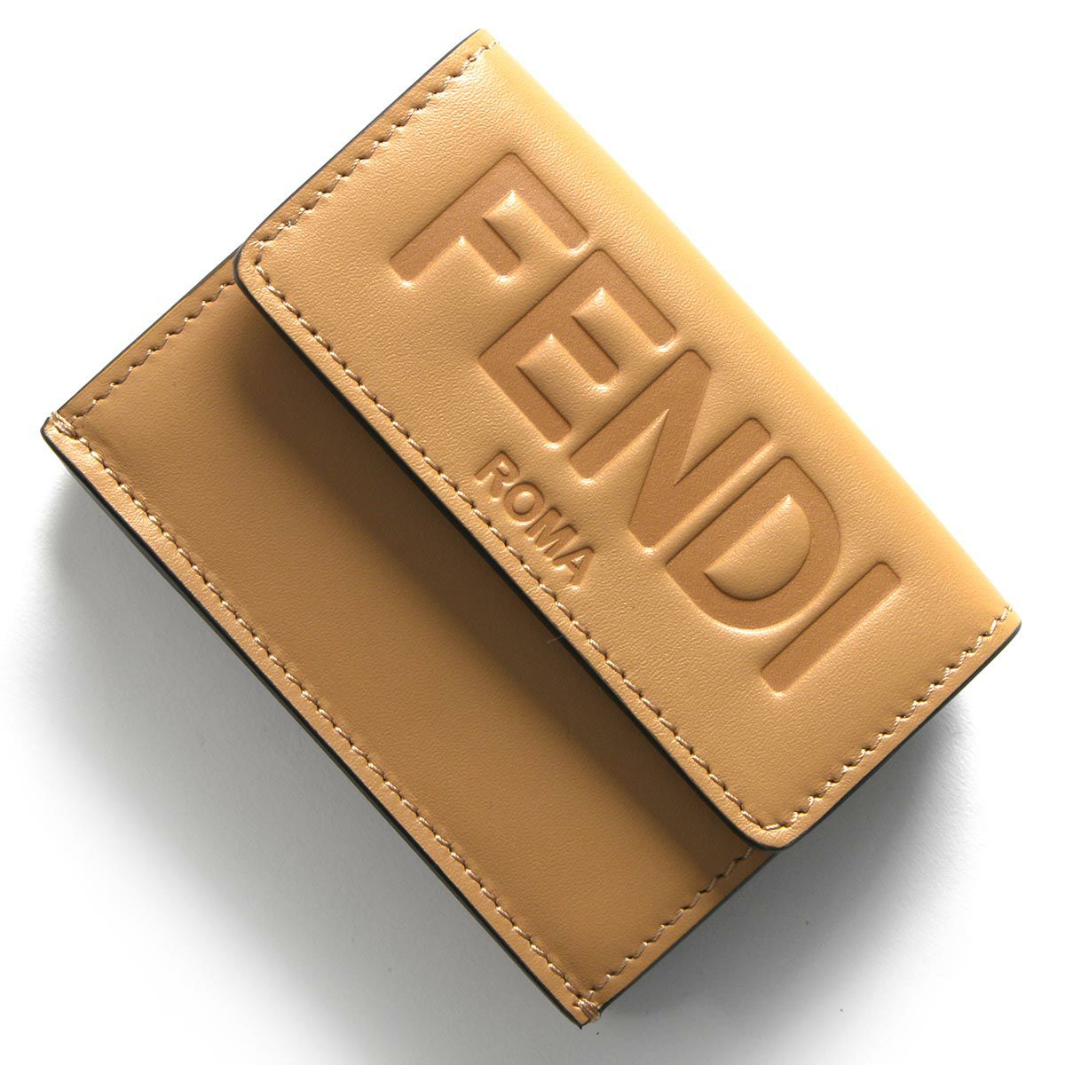 お年玉SALE⭐︎FENDI ミニウォレット 三つ折り財布 イエロー/ブラウン