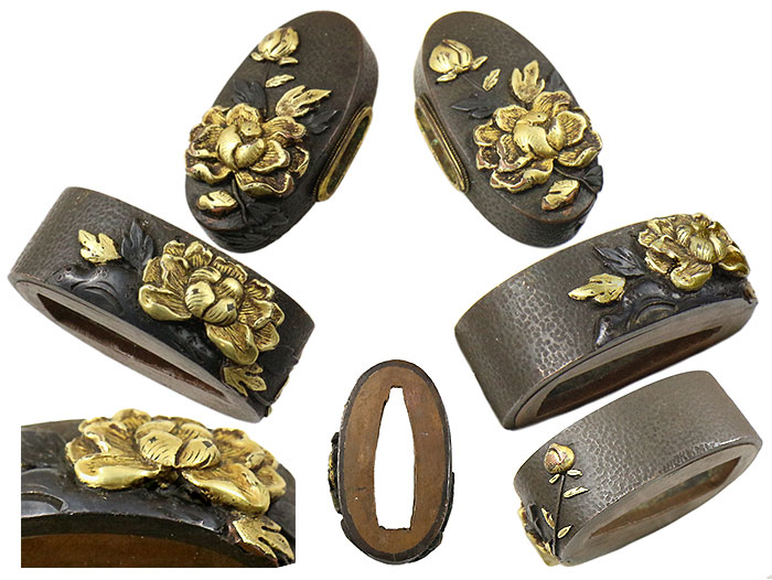 日本刀の縁頭｜牡丹｜日本刀・刀剣販売店・東京【十拳】