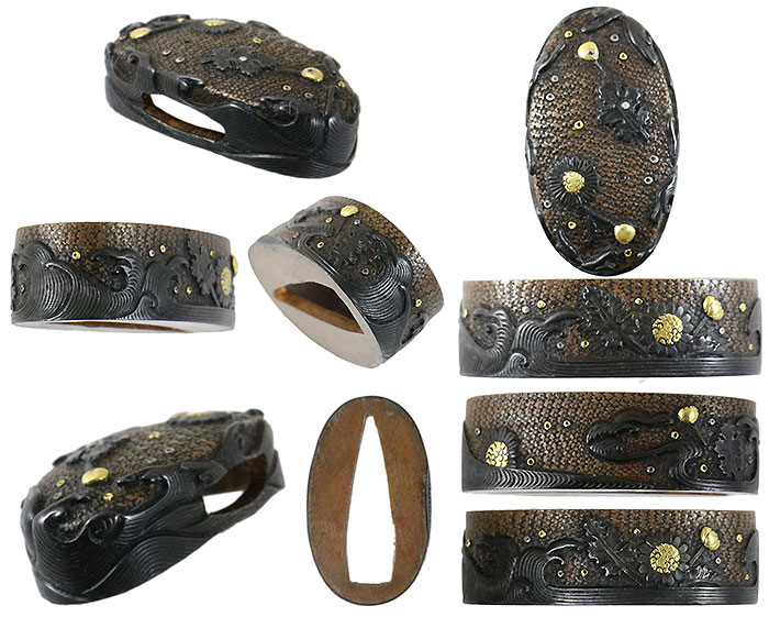 刀 装具 縁頭 ハバキ 目貫 計42点セット 刀 装具 縁頭 ハバキ 目貫 計