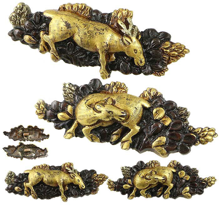 日本刀の目貫・秋草に夫婦鹿｜日本刀・刀剣 販売専門店・東京【十拳】