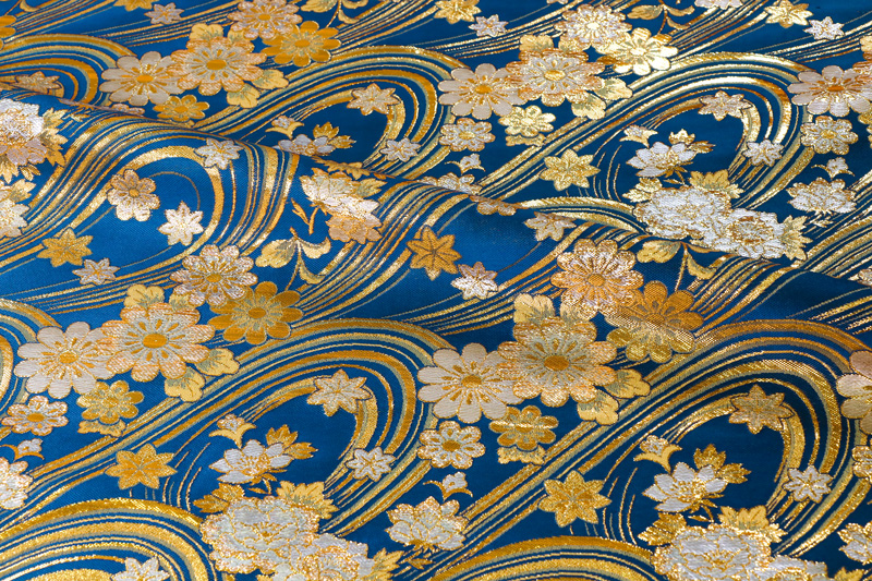 滝つ瀬花柄の金襴生地販売なら都香庵
