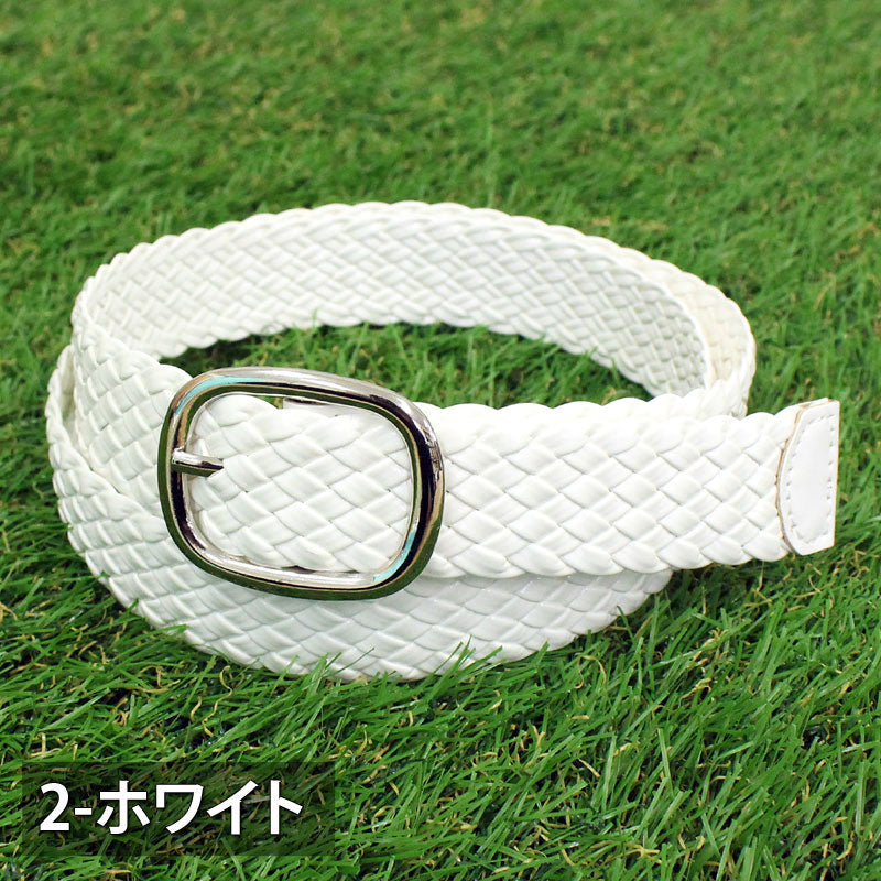 BG メタリックバックル ゴルフベルト ホワイト BG メタリックバックル