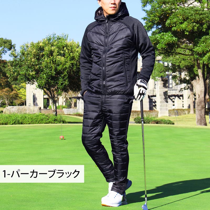 ゴルフウェア ジャケット パンツ セットアップ XL 防風 裏起毛