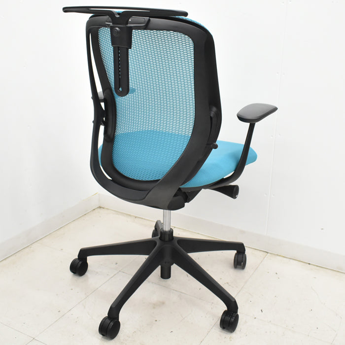 中古】オカムラ シルフィー ローバック 固定肘 バックカーブアジャスト