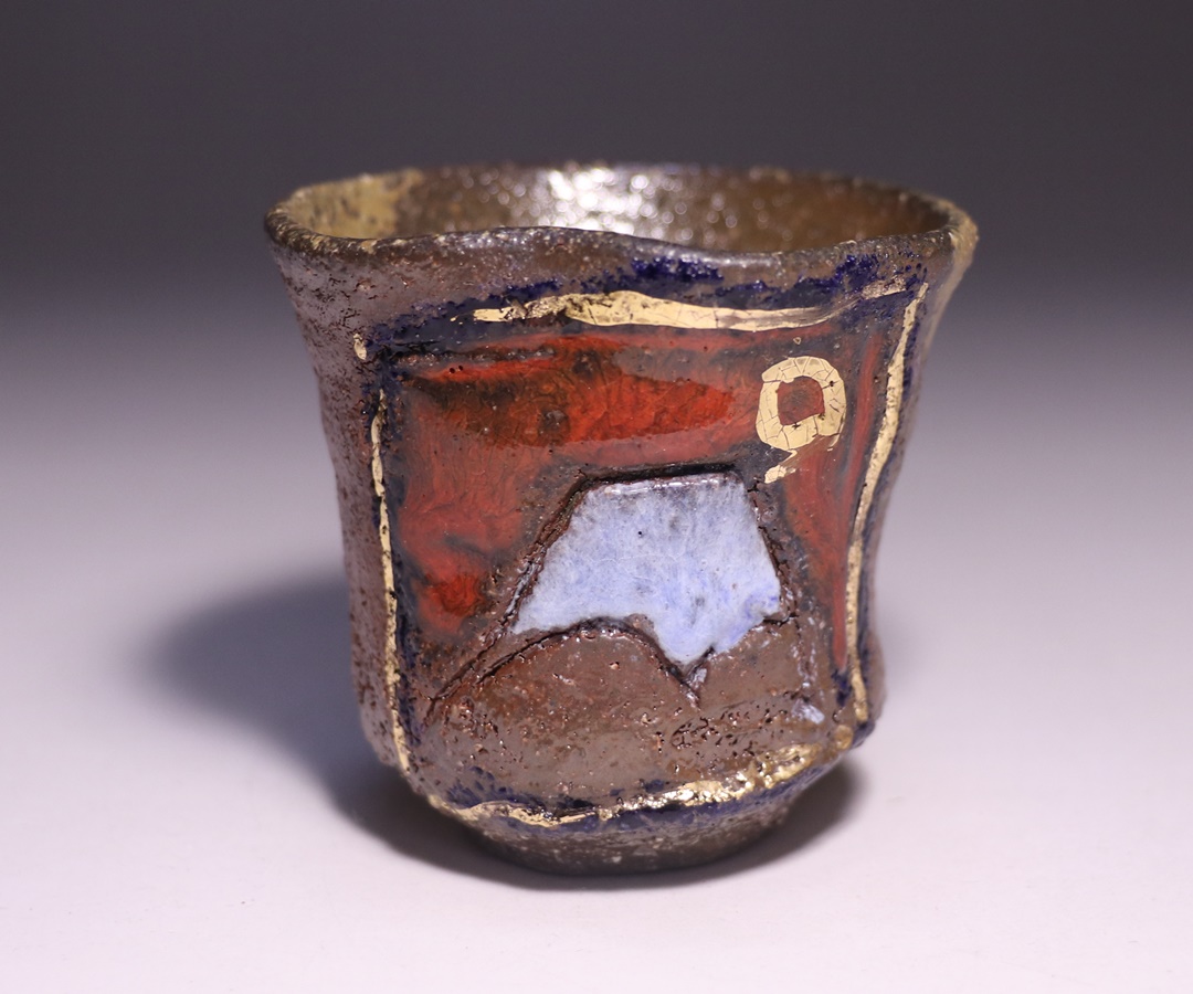 安倍安人 作 「彩色備前酒呑」 ～備前焼専門卸小売店 川口陶楽苑～