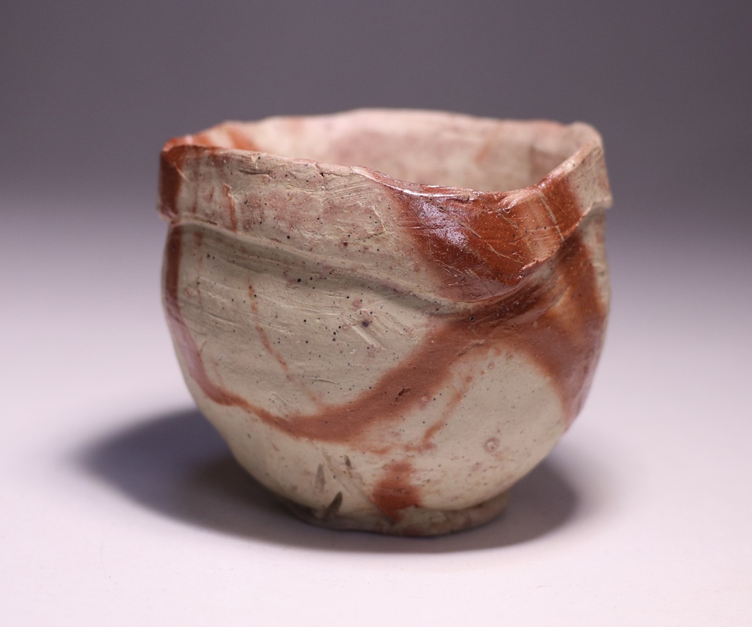 希少作☆前嶋 五一郎【義弟：原田拾六】☆備前≪窯変≫徳利☆共箱 前嶋