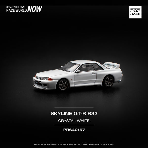 POP RACE] 1:64 Nissan Skyline GT-R R32 - Crystal White