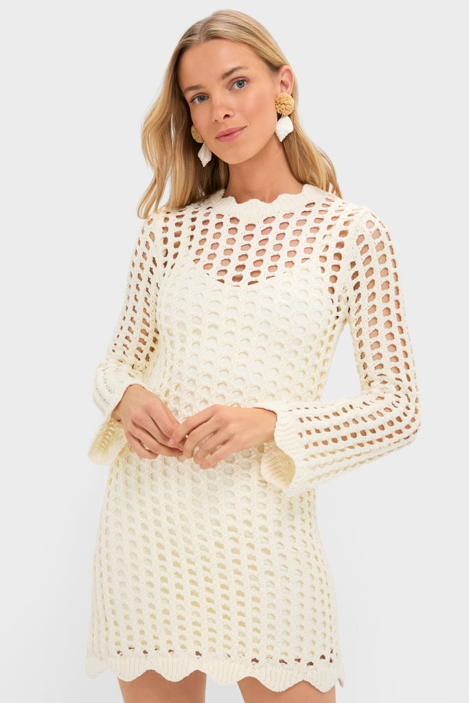 Ivory Knit Tamara Mini Dress | Hyacinth House