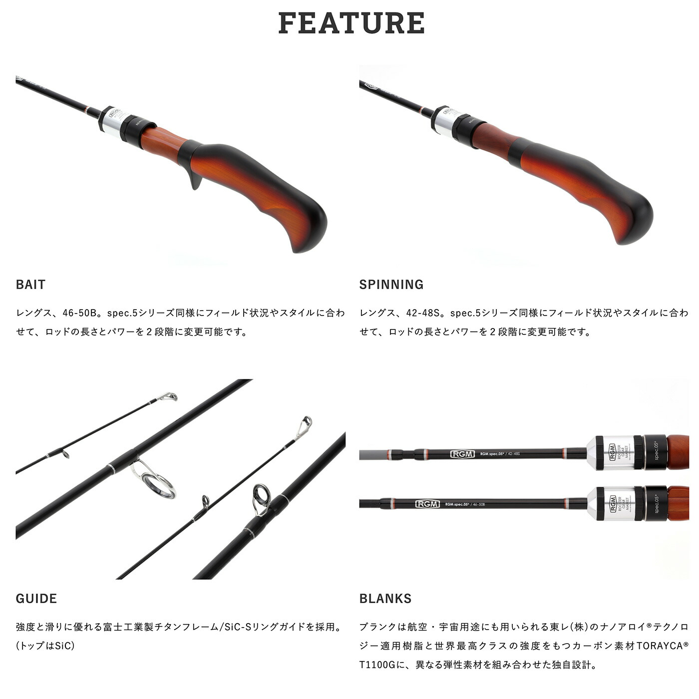 RGM spec 5G 46-50B SiCガイドモデル ブラック オレンジ RGM spec 5G