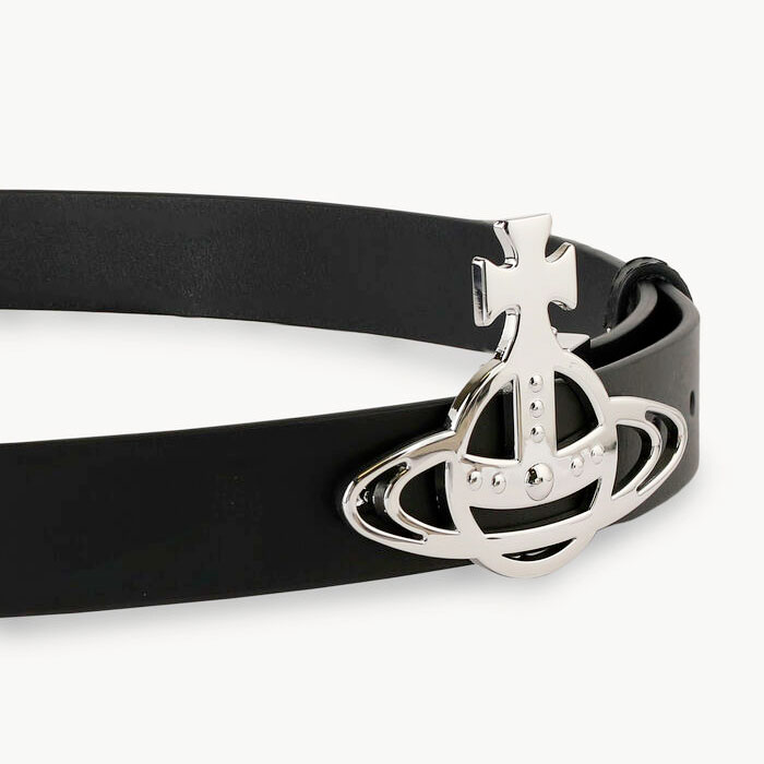 Vivienne Westwood レザー 編み込みベルト ターコイズ ブラウン