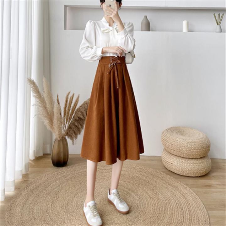 楽天市場】ロングスカート スカート レディース コルセット 編み上げ