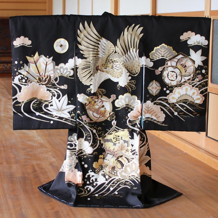 楽天市場】＼2点で3％OFFクーポン／[正絹] お宮参り 男の子 初着 産着