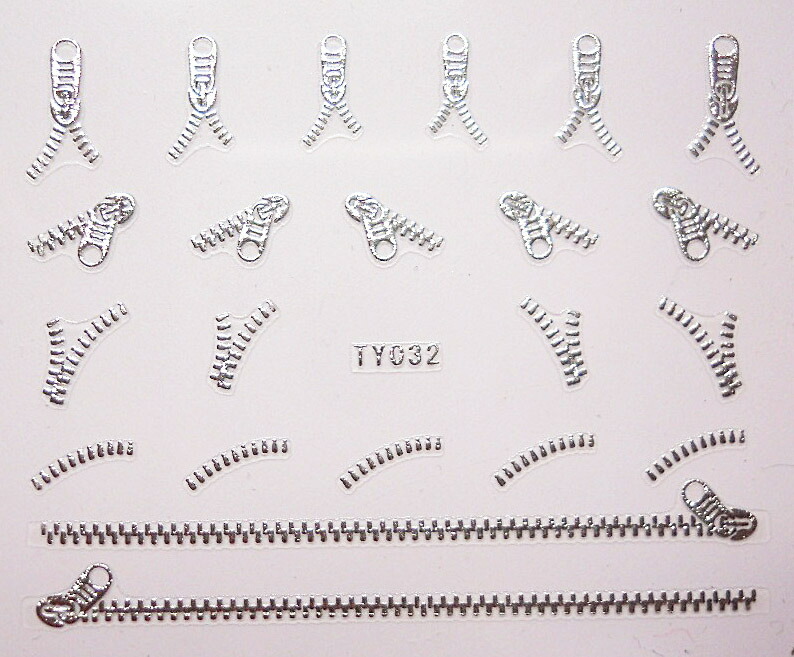 楽天市場】【メール便OK】ネイルシール626 ファスナー ジッパー