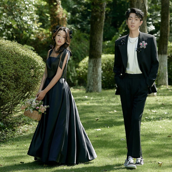 楽天市場】ウエディングドレス ウェディングドレス 黒 前撮りドレス