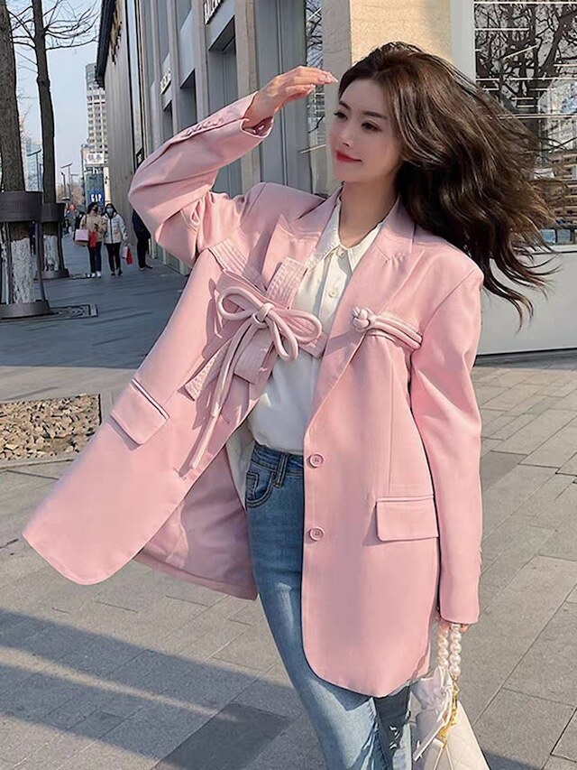 楽天市場】リボン付きテーラードジャケット テーラードジャケット 春