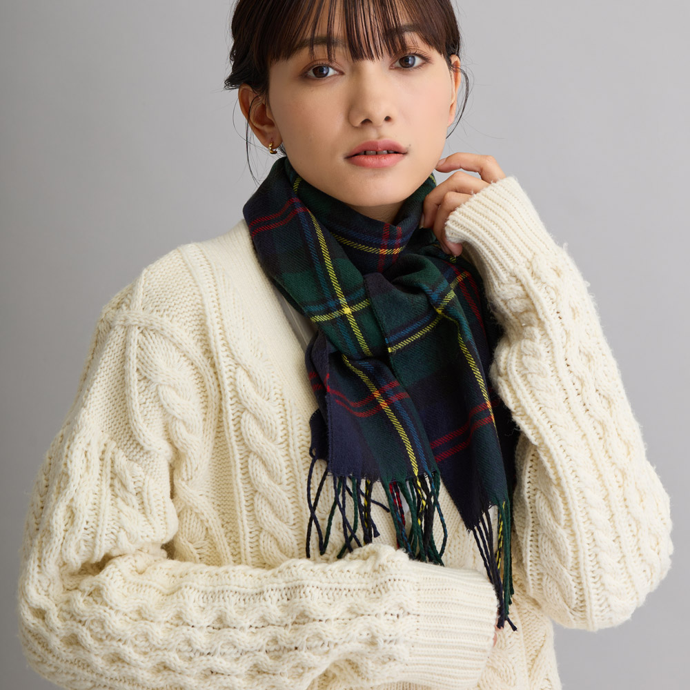 新品】dunhill ダークグリーン マフラー ギフトボックス付き 新品