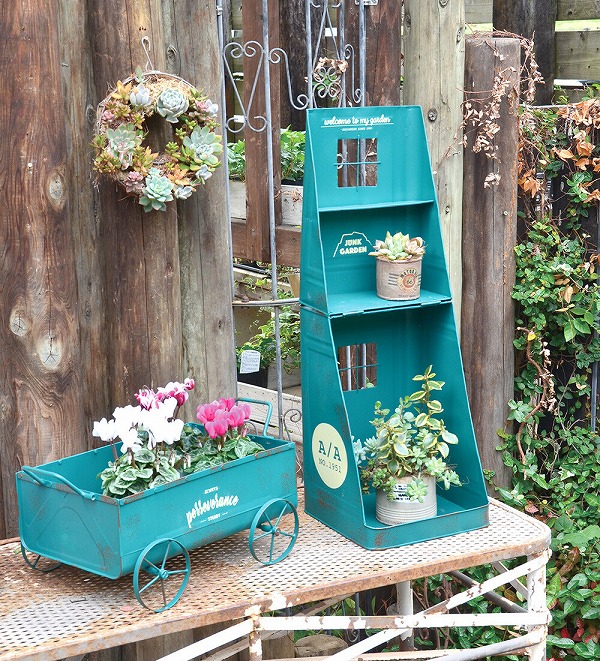 楽天市場】プランター ティンホールディングステッププランター AZ