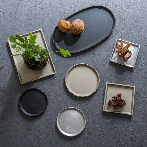 楽天市場】トレイ トレー スクエアプレート M ブラック シルバー