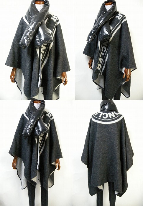 楽天市場】【MONCLER/モンクレール/ダウンマフラー付きウールニット