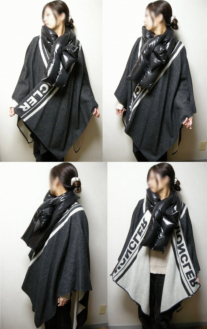 楽天市場】【MONCLER/モンクレール/ダウンマフラー付きウールニット