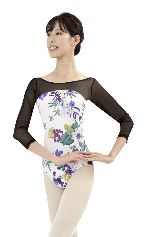 stina 花柄 長袖レオタード Mサイズ Stina 長袖レオタード サイズM