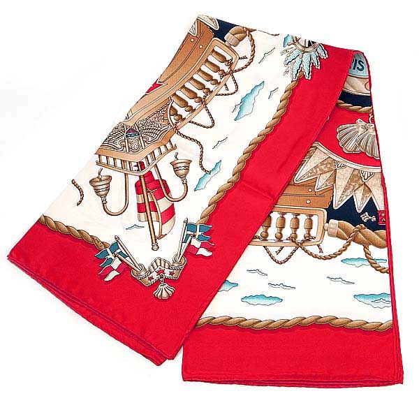 楽天市場】【緑屋質屋】エルメス カレ90(スカーフ) RAILING 船の手摺