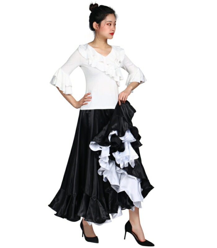 楽天市場】ダンス衣装 スカート ロングスカート サテンスカート 光沢