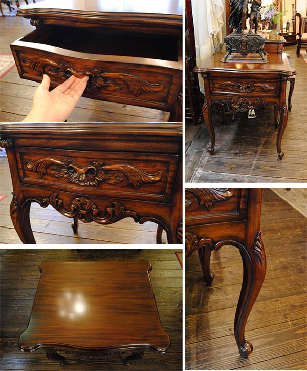 楽天市場】サイドテーブル チェスト コンソール マホガニー 猫足