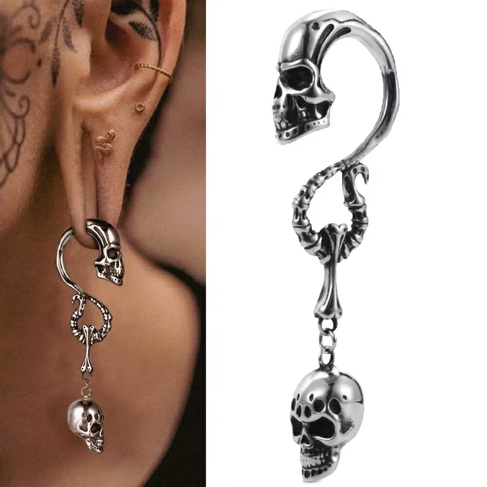 楽天市場】[4G ボディピアス] ダブルスカルウエイトフック型 ボディー