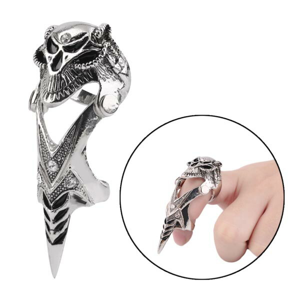 楽天市場】エイリアンアーマーリング 宇宙人 スカル ドクロ 髑髏