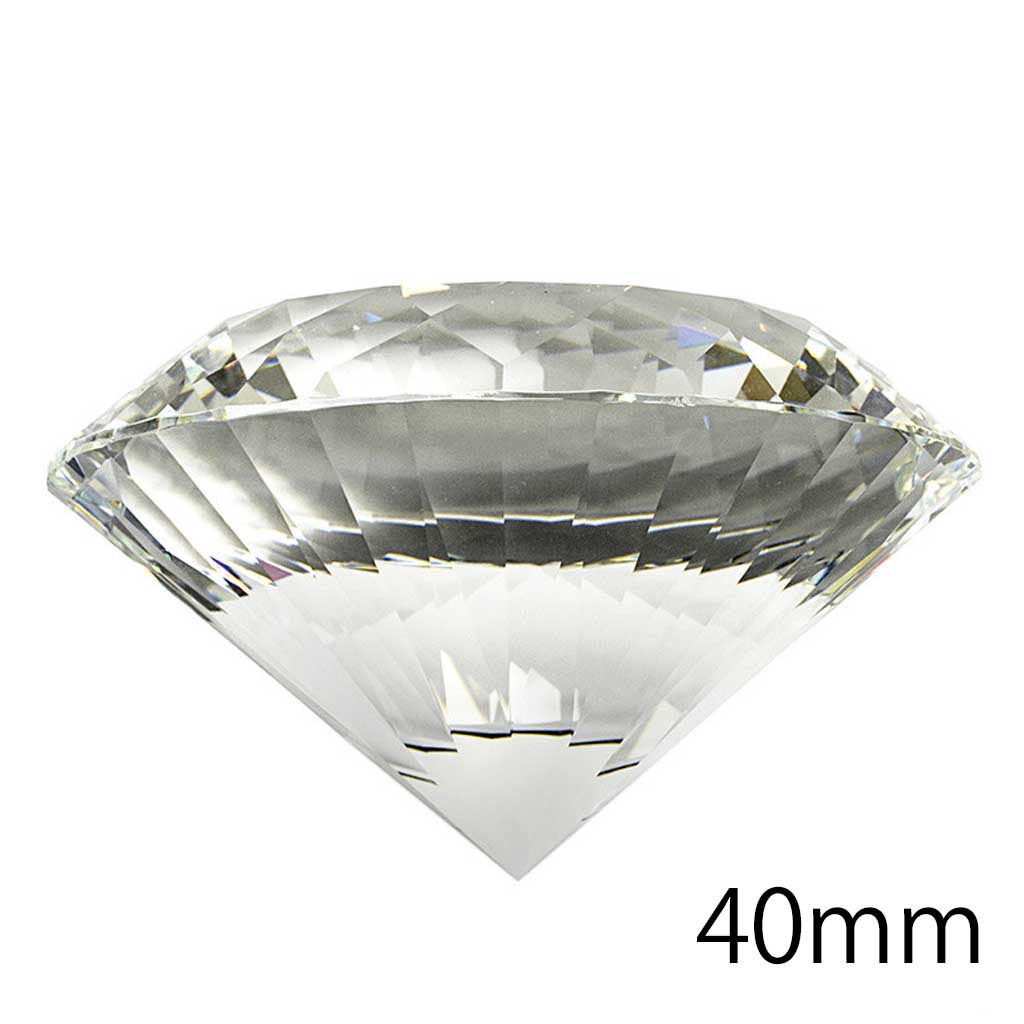 楽天市場】40mm クリスタルダイヤモンドカットガラスディスプレイ