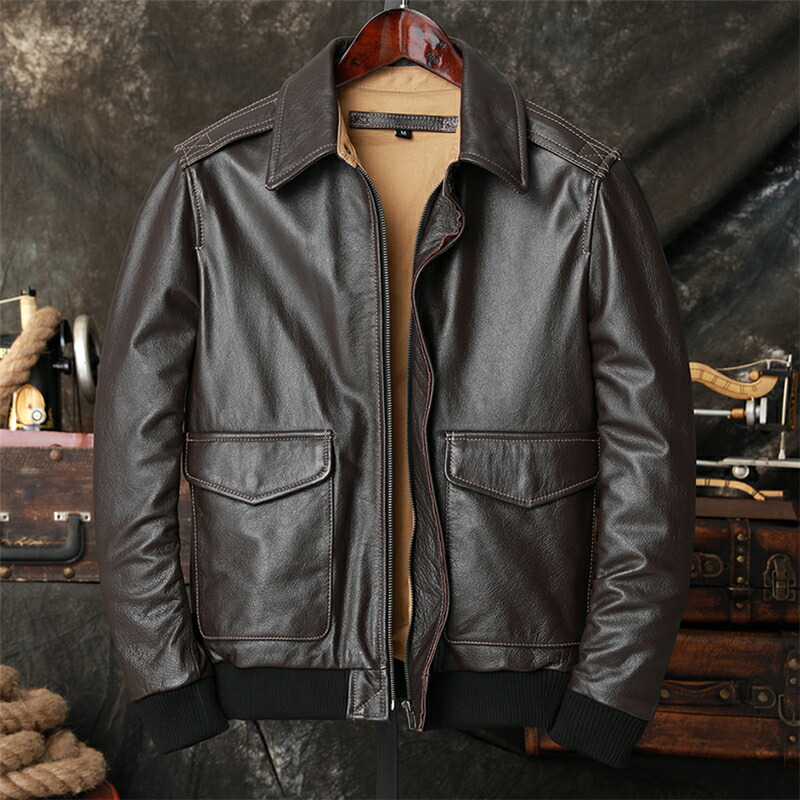 楽天市場】レザージャケット メンズ 本革 牛革 レザーコート 革ジャン