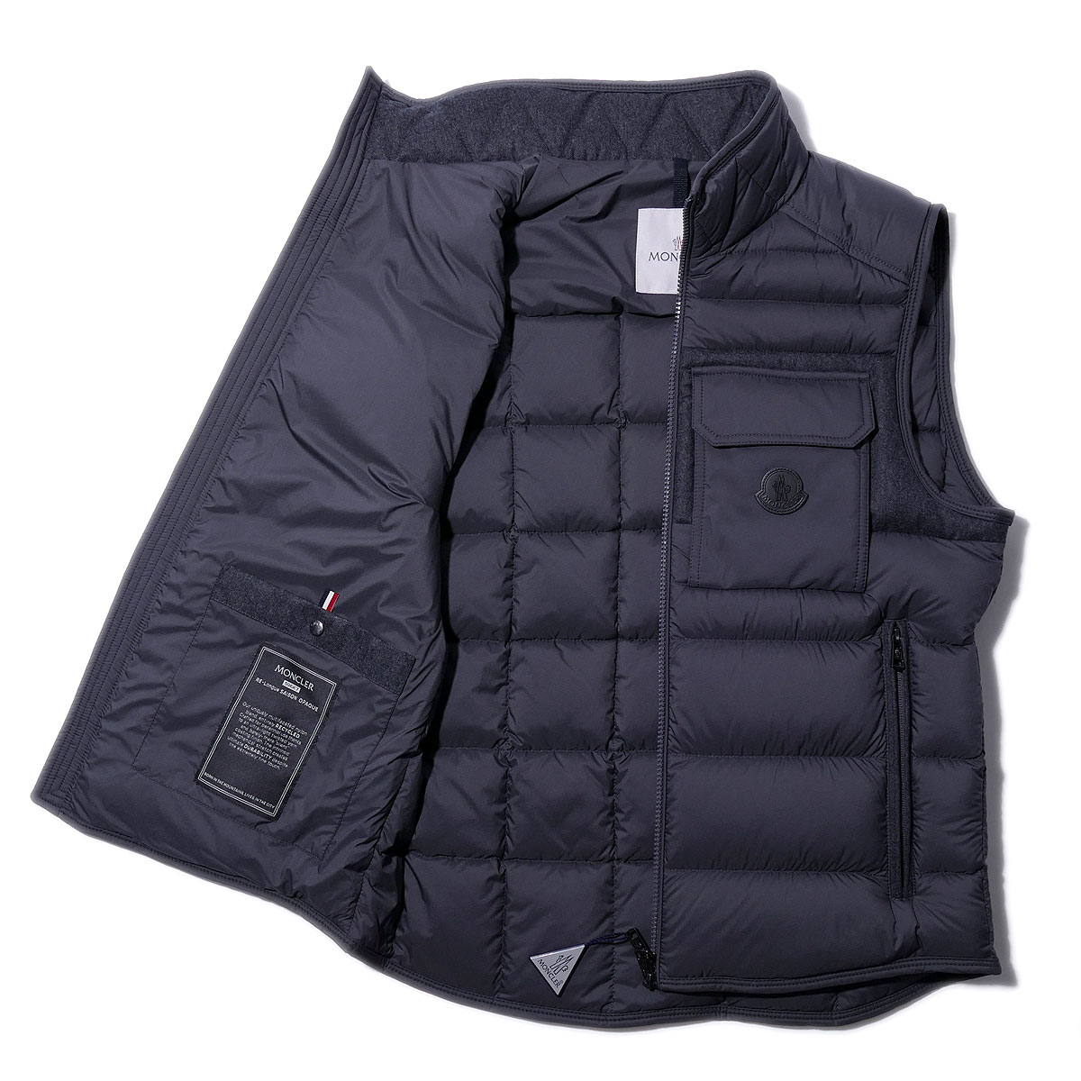 楽天市場】モンクレール ダウンベスト ESTAGNOUS 927グレー MONCLER