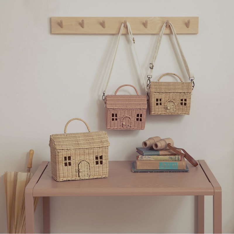 楽天市場】【送料無料】 Olli Ella（オリエラ） CASA BAG STRAW お家型