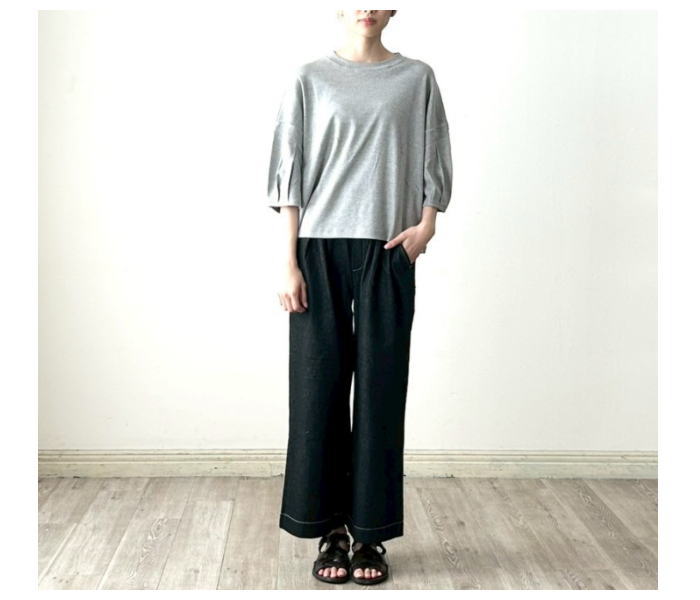 楽天市場】Calen h（カレンアッシュ）ライトデニムイージーパンツ